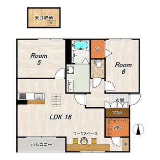 京都府京都市西京区樫原百々ケ池【アパート】の間取り