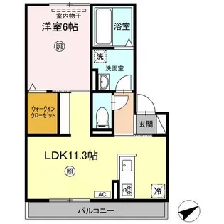 岡山県岡山市南区福田【アパート】の間取り
