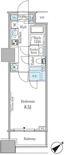 ルビア赤坂【7階】の間取り