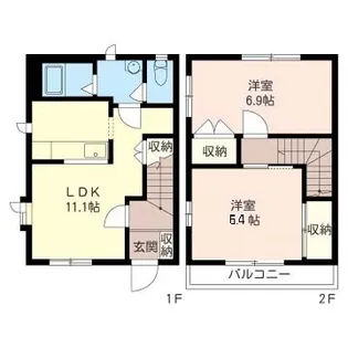 イーストサイド【1階】の間取り