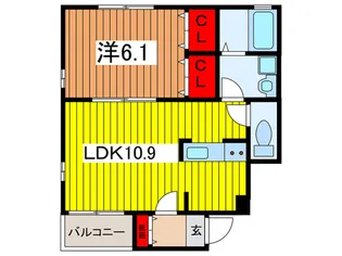 サン・ヴェルデ【1階】の間取り