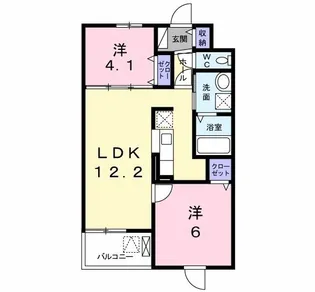 T&N ハピネス【4階】の間取り