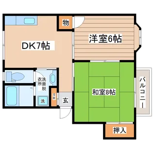 グレース西多賀【1階】の間取り