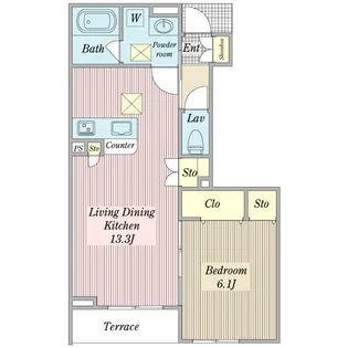 コラール【1階】の間取り
