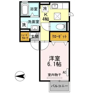 ヴィレッタあいみ【1階】の間取り