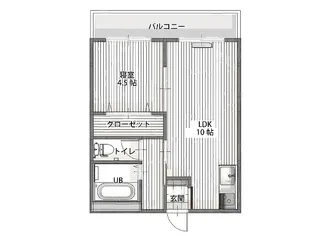 アパルタメントジアスB【2階】の間取り