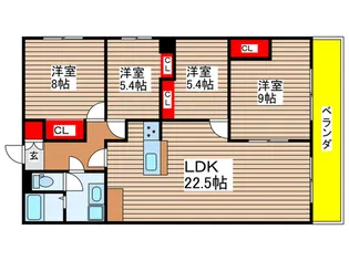総建みどりハイム【6階】の間取り