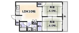 サンライフ大国町【4階】の間取り
