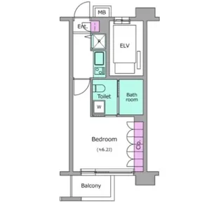 レジディア新宿イーストII【5階】の間取り