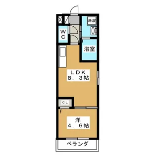 サクシード両替町【2階】の間取り