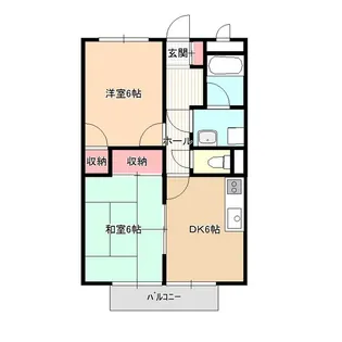 Surplus Two 中島ハイツ【1階】の間取り