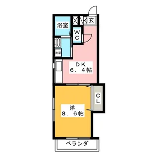 レジデンスベール【3階】の間取り