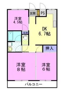 NAKAHARA 3【3階】の間取り
