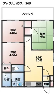 アップルハウス【3階】の間取り