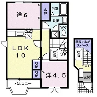 ソレアード・エムズI番館【2階】の間取り