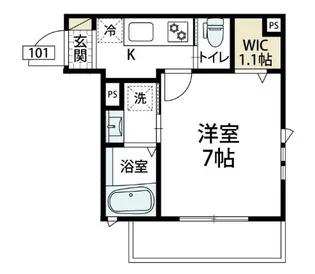 メゾン ド エクレール【1階】の間取り
