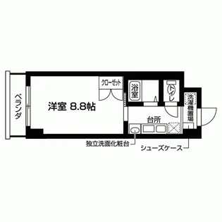 ヴァントゥール本厚木【2階】の間取り
