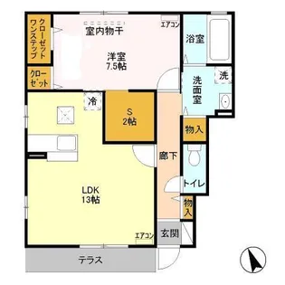 クレスト【1階】の間取り