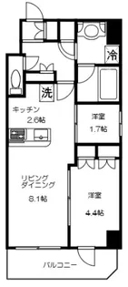 ESTACION赤坂 エスタシオン赤坂【5階】の間取り