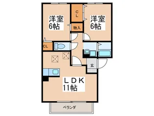 マイルドリ-・セイバリ-【2階】の間取り