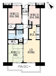 UR十日市場ヒルタウンコンフォール十日市場十四番街【4階】の間取り