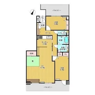 コンセール藤ヶ丘【1階】の間取り