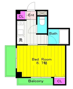 CASTLE SKY.E(キャッスルスカイ)【2階】の間取り