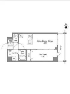 ザ・グラヴィティ新宿【2階】の間取り