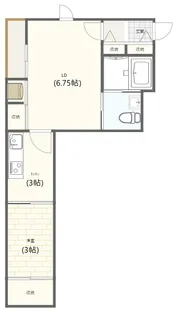 アリエス朝日ケ丘【2階】の間取り
