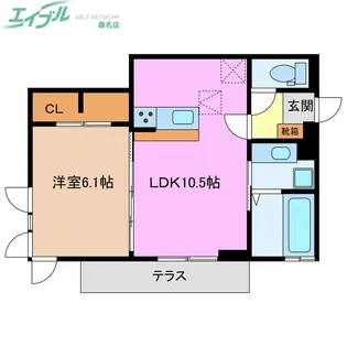 D-chambre掛樋【1階】の間取り