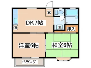 コートビレッジB【2階】の間取り