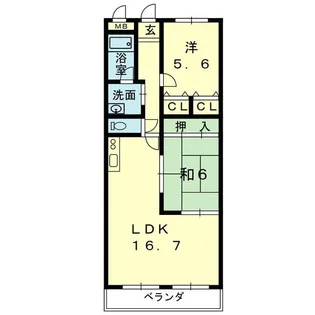 塩屋一番館【4階】の間取り