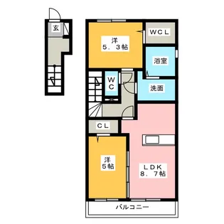 ブライト リーフ【2階】の間取り