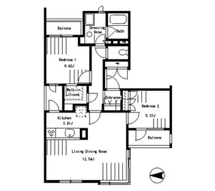 セントラル・ヒル鶴見W棟【2階】の間取り