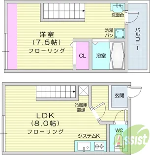 Jハウス【1階】の間取り