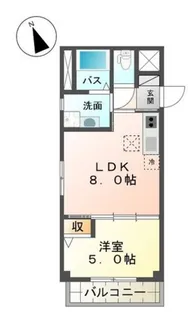 ボナール・ディアコート【1階】の間取り