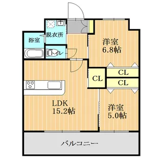 Grand Fines熊本南【5階】の間取り