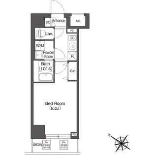 エスタート三ノ輪【5階】の間取り