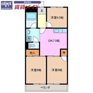 マンションメルヘン【2階】の間取り