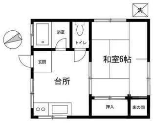 角田荘【1階】の間取り