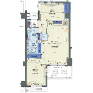 クィーンシティ大山【4階】の間取り