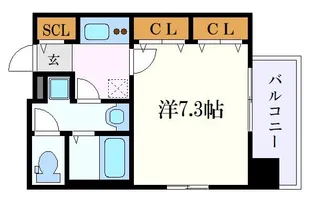 エイペックス名古屋鶴舞公園前【2階】の間取り