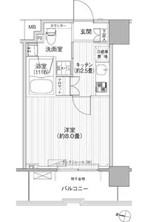 コスモグランス南品川【3階】の間取り