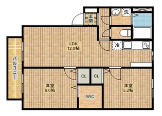 ラフィーネA【2階】の間取り