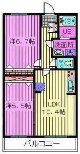 フレール与野本町六番館【3階】の間取り