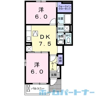 クリステル B【1階】の間取り
