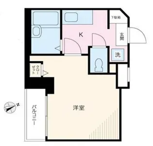 スカイコート日本橋【2階】の間取り