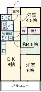 ベルプライム青葉台【4階】の間取り