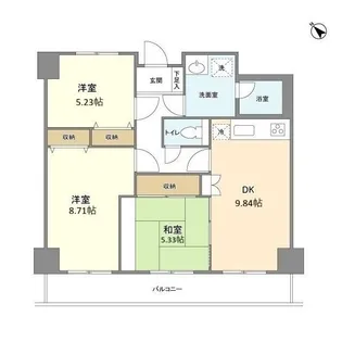 王子ハイムやまわ【6階】の間取り