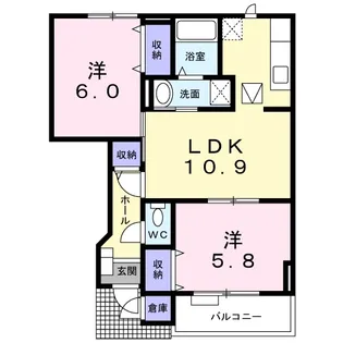 プリムヴェール A【1階】の間取り